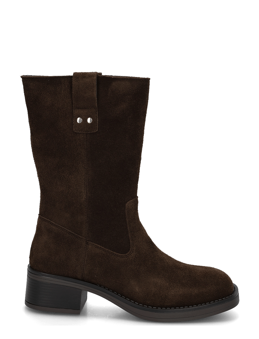 Bianco - BIAMARY Mid Pull On Boot Suede - stiefeletten mit absatz - brown - 1