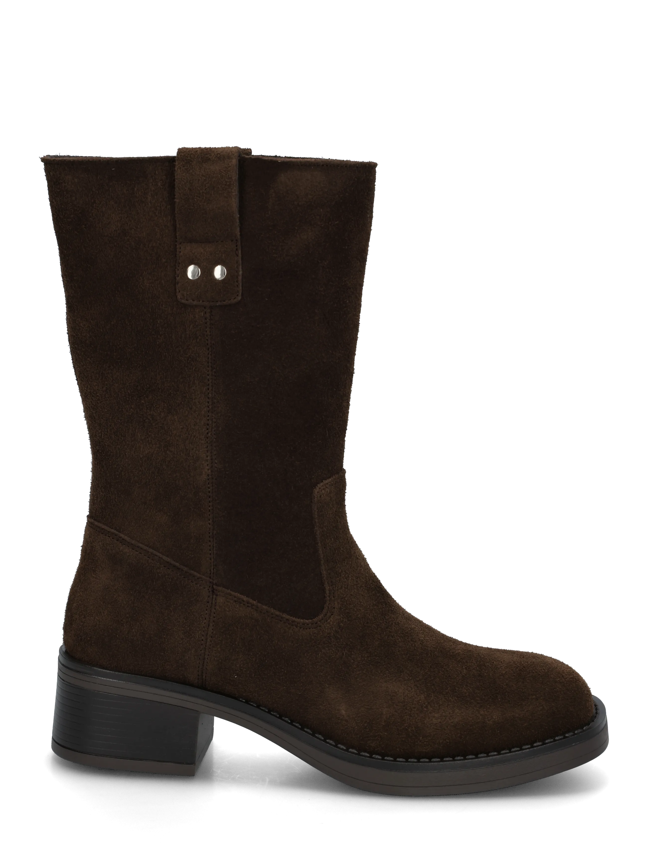 Bianco - BIAMARY Mid Pull On Boot Suede - støvletter - brown - 1