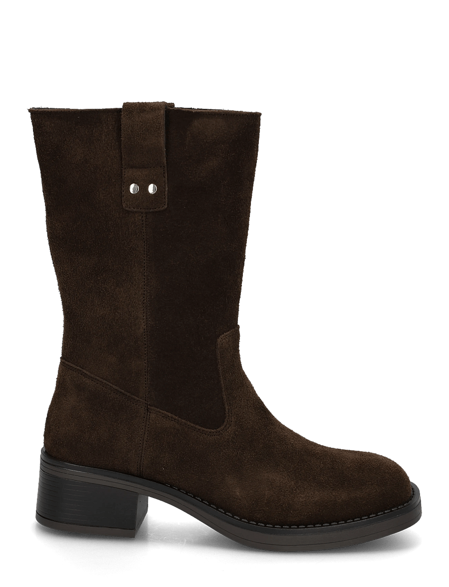 Bianco - BIAMARY Mid Pull On Boot Suede - støvletter - brown - 1