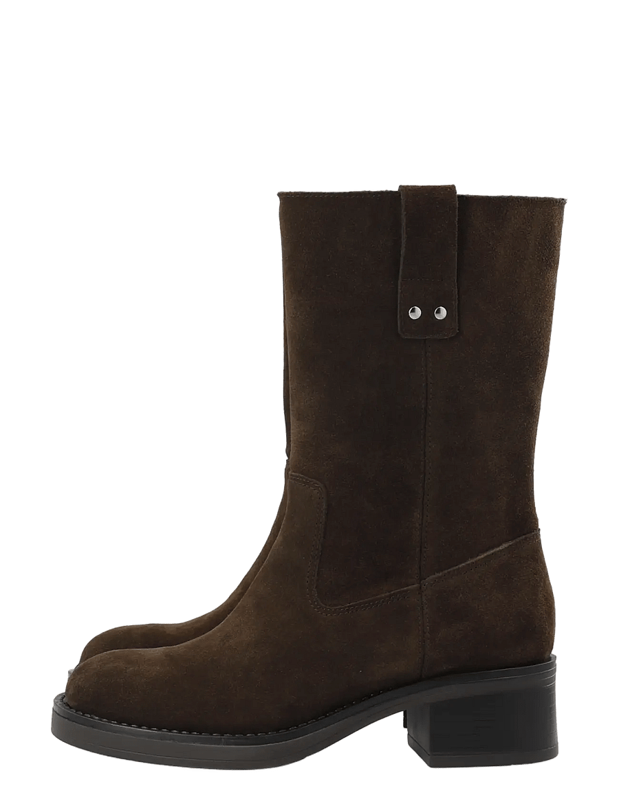 Bianco - BIAMARY Mid Pull On Boot Suede - stiefeletten mit absatz - brown - 5