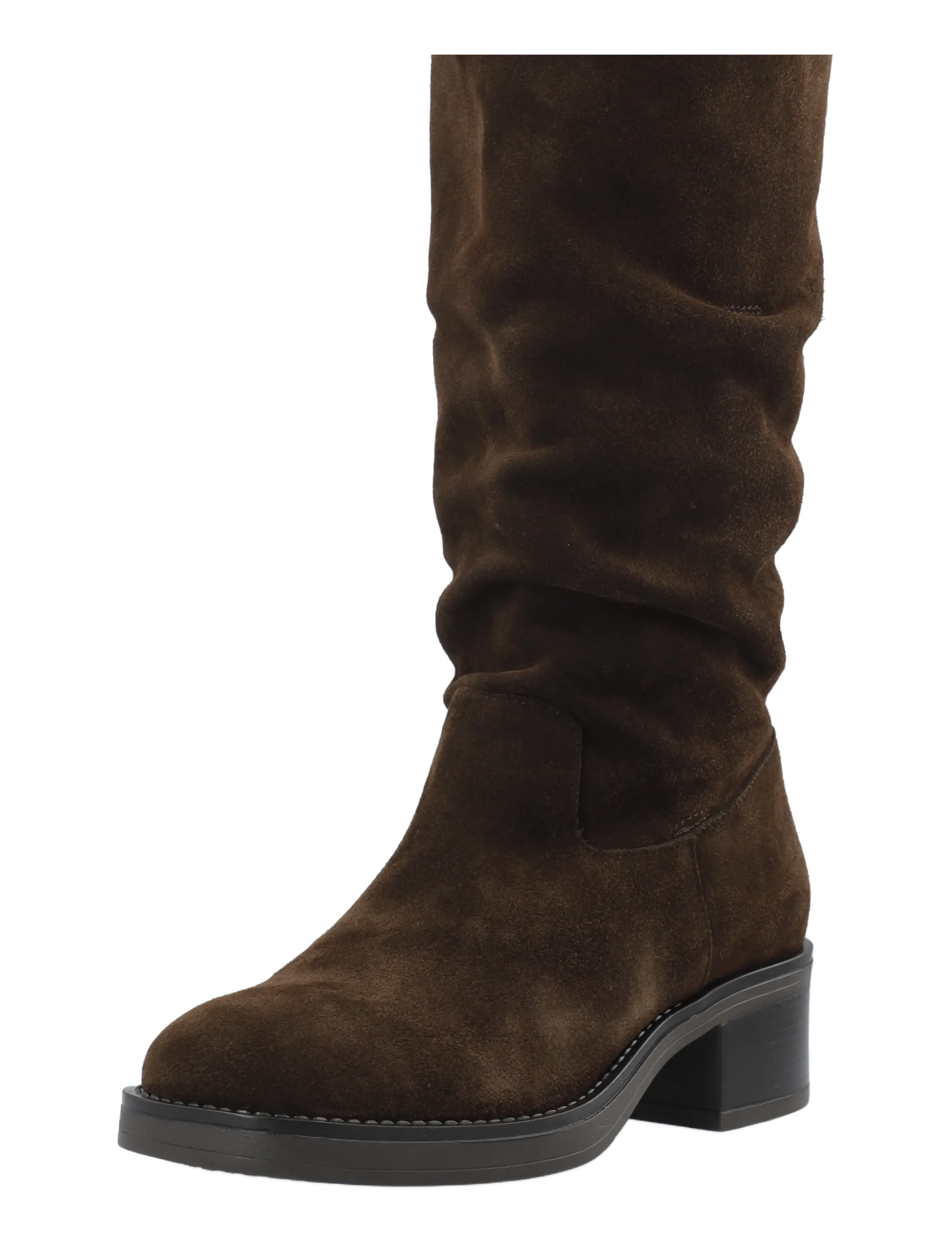 Bianco BIAMARY Slouchy Pull On Boot Suede - Stiefel - BROWN / brown
