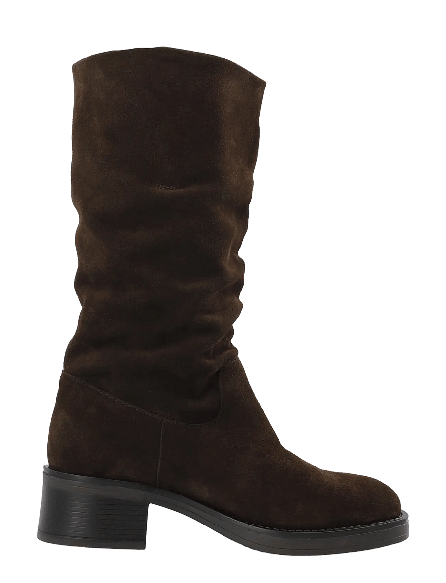 Bianco - BIAMARY Slouchy Pull On Boot Suede - stövletter - brown - 3
