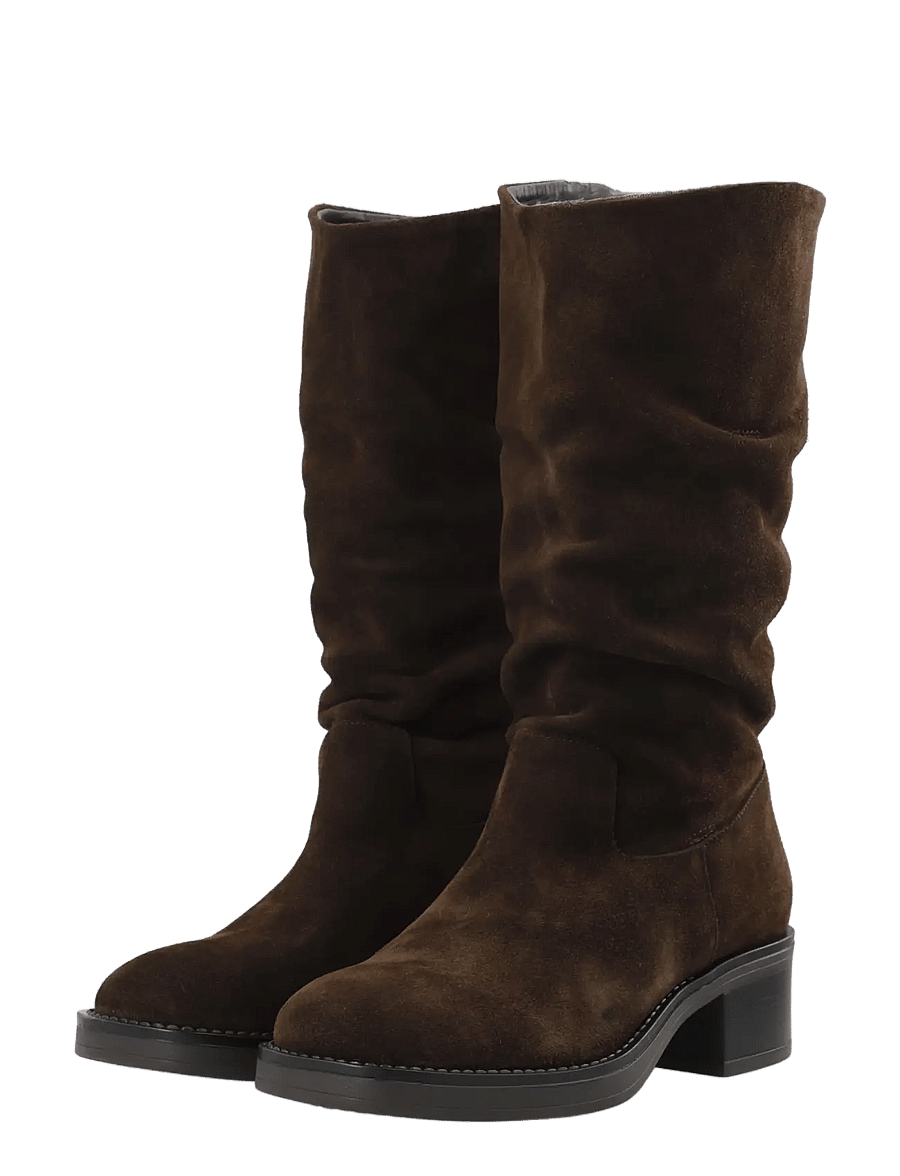 Bianco - BIAMARY Slouchy Pull On Boot Suede - stövletter - brown - 4