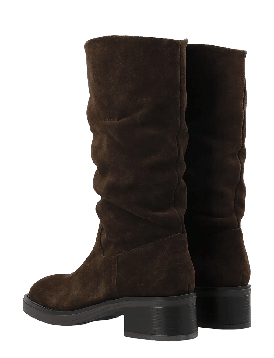 Bianco - BIAMARY Slouchy Pull On Boot Suede - stövletter - brown - 5
