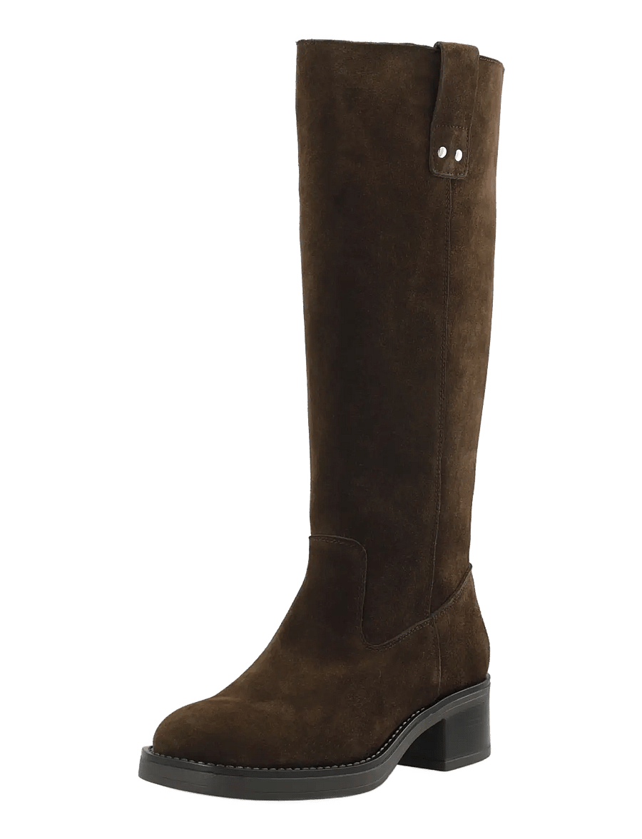 Bianco - BIAMARY Knee High Pull On Boot Suede - brown - 0