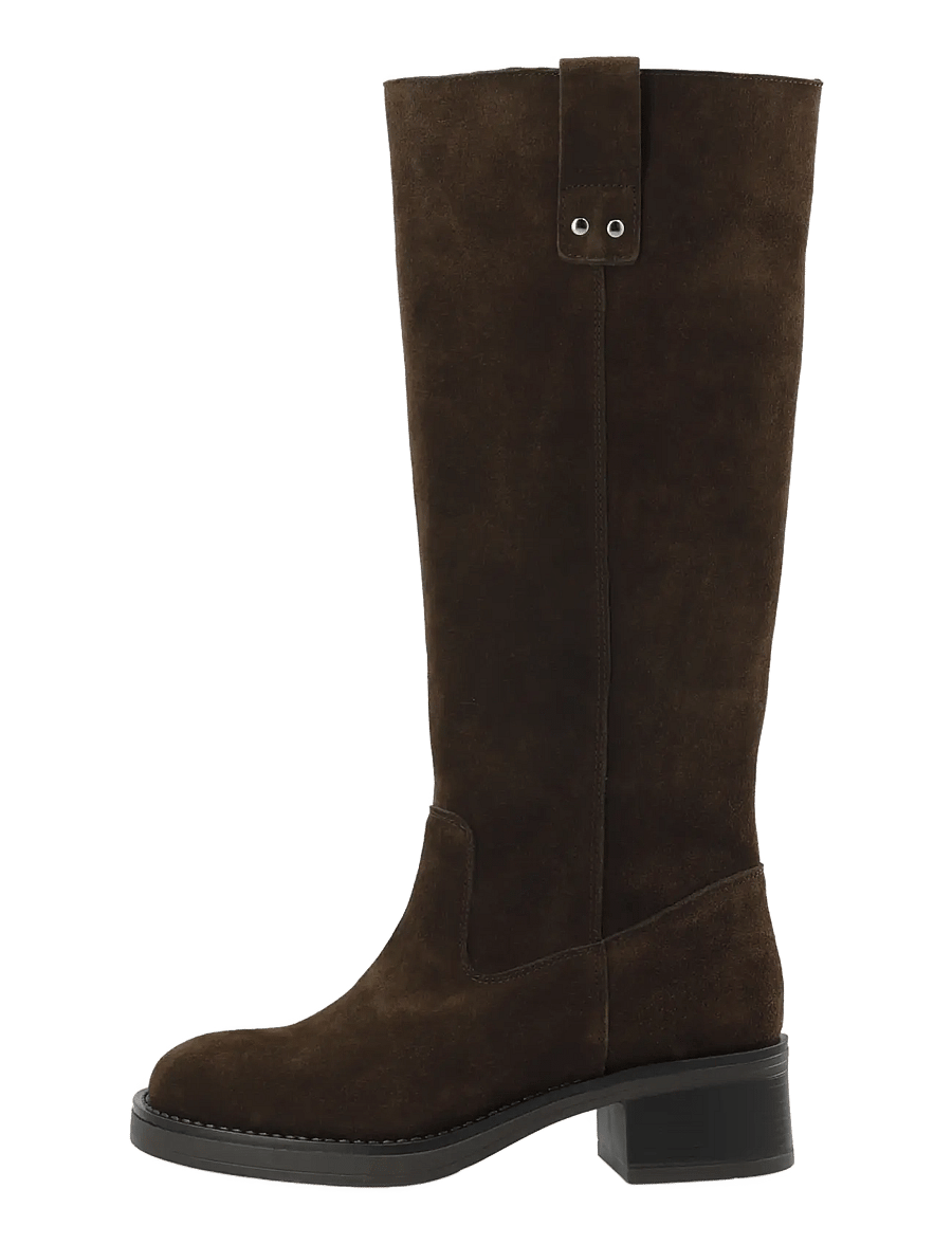 Bianco - BIAMARY Knee High Pull On Boot Suede - brown - 1