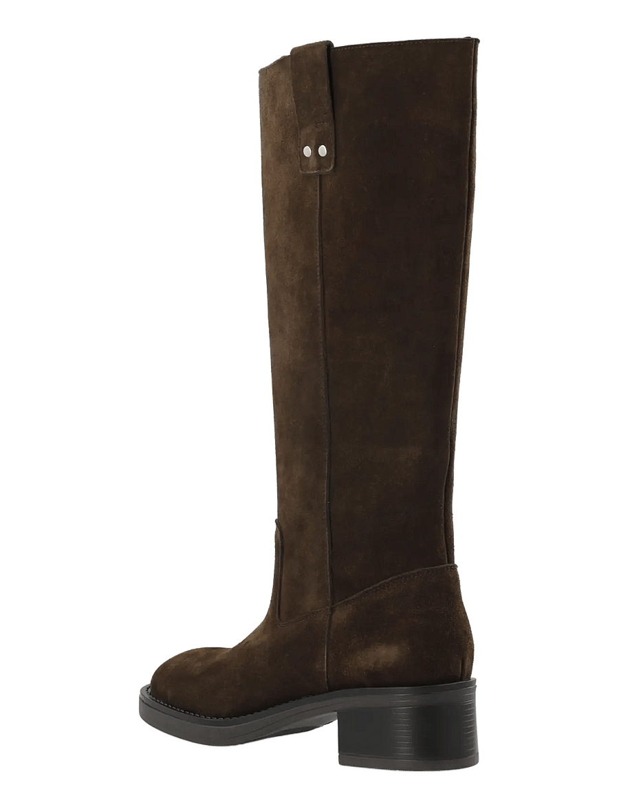 Bianco - BIAMARY Knee High Pull On Boot Suede - brown - 2
