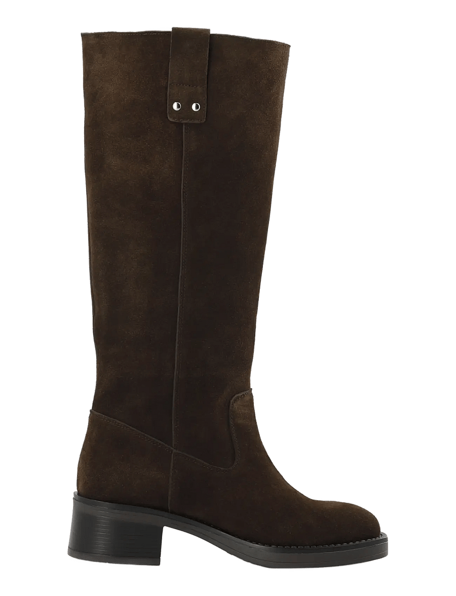 Bianco - BIAMARY Knee High Pull On Boot Suede - brown - 3