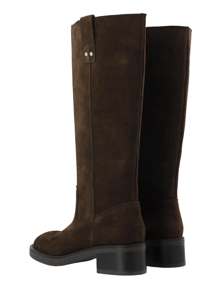 Bianco - BIAMARY Knee High Pull On Boot Suede - brown - 5