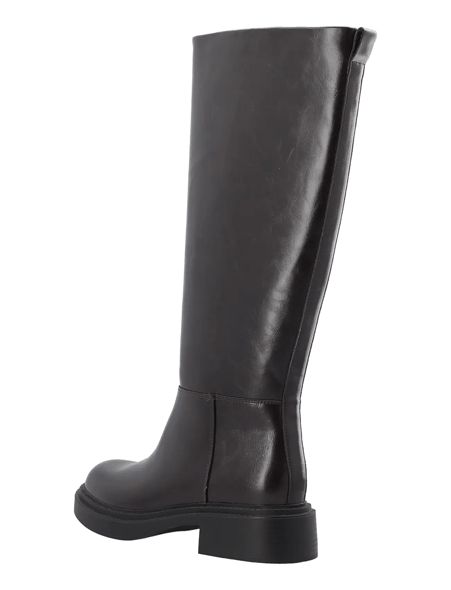 Bianco - BIAWILLOW Knee High Pull On Boot Faux Leather - knähöga stövlar - brown - 2