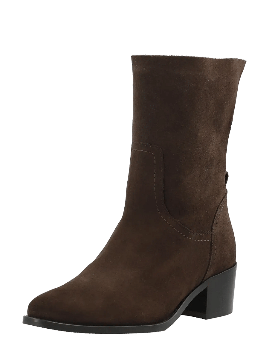 Bianco - BIACAROL Mid Pull On Boot Oily Suede - brown - 0