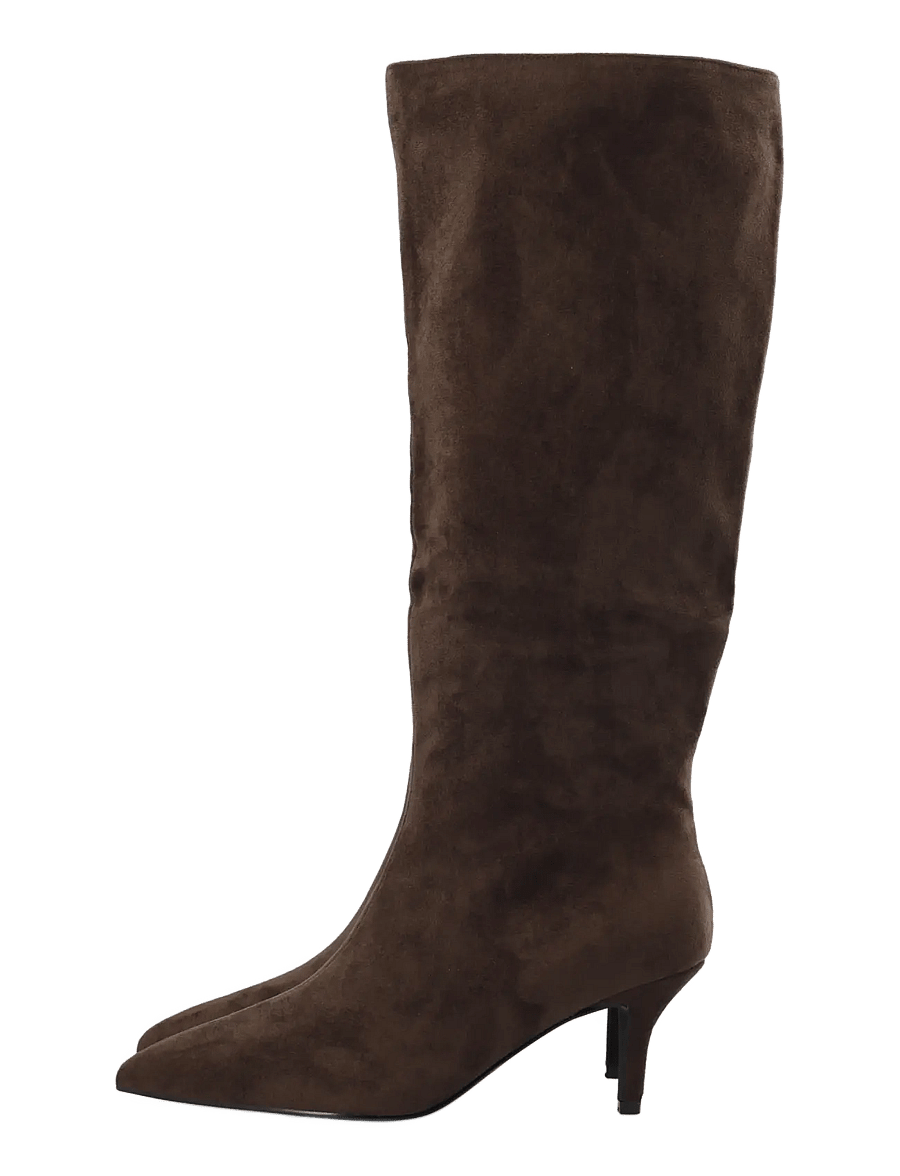 Bianco - BIATYRA Knee High Boot Faux Suede - põlveni saapad - brown - 4