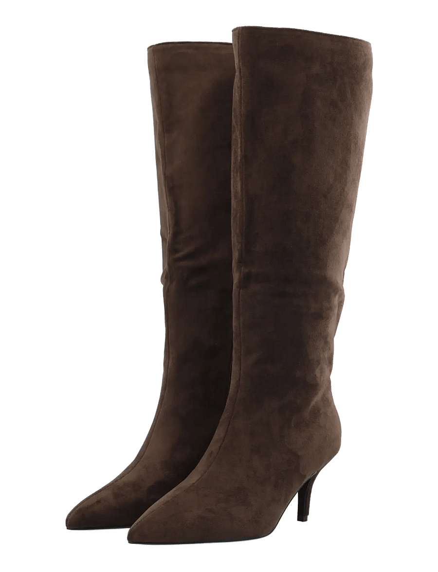 Bianco - BIATYRA Knee High Boot Faux Suede - põlveni saapad - brown - 5