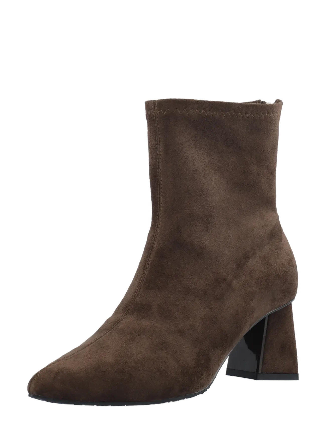 Bianco BIAMARALYN Back Zip Boot Faux Suede - Skor - BROWN / brown