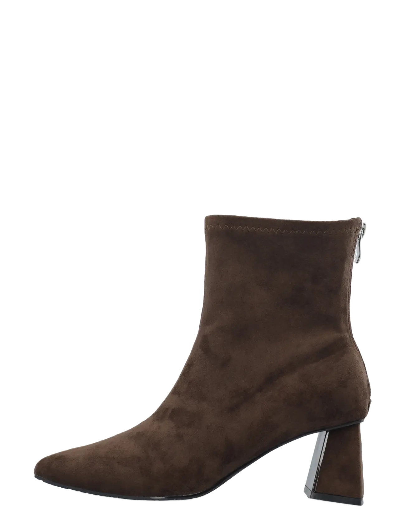 Bianco - BIAMARALYN Back Zip Boot Faux Suede - stövletter - brown - 1