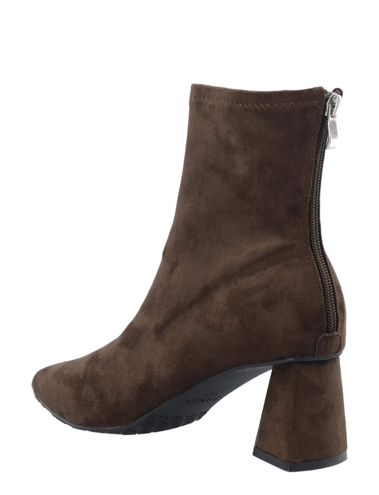 Bianco - BIAMARALYN Back Zip Boot Faux Suede - stövletter - brown - 2