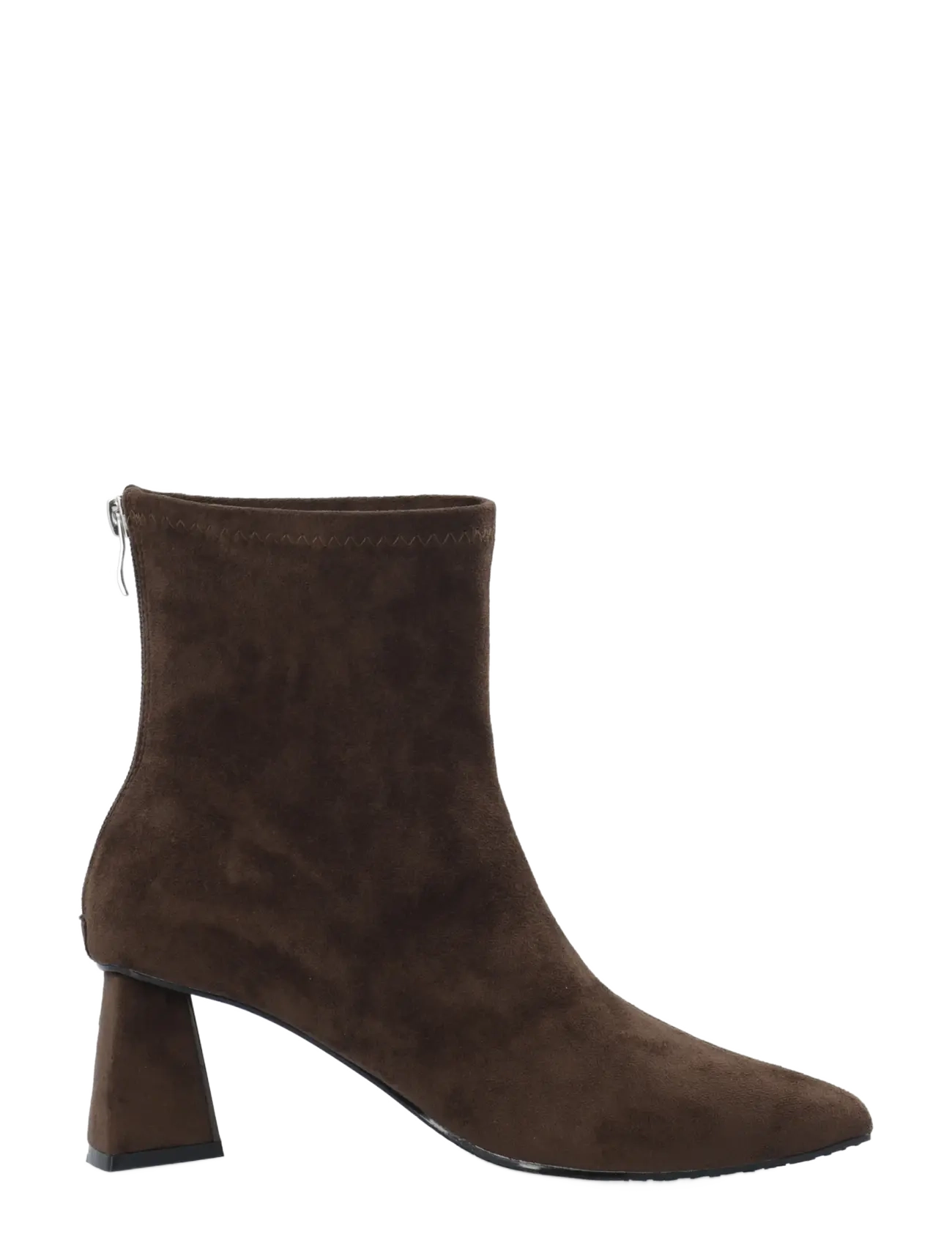 Bianco - BIAMARALYN Back Zip Boot Faux Suede - stövletter - brown - 3