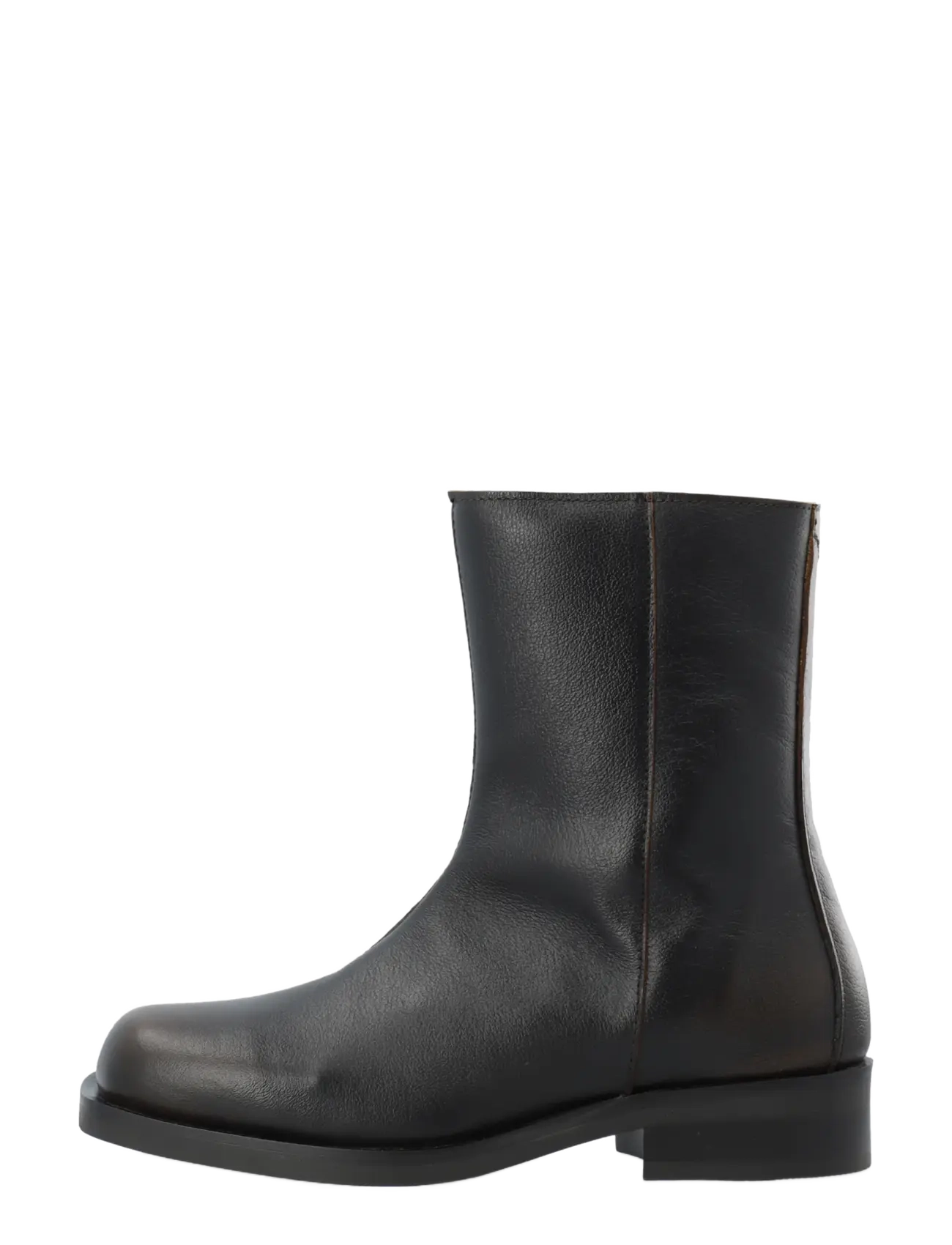 Bianco - BIABETTY Zip Boot Distressed Leather - brown - 1
