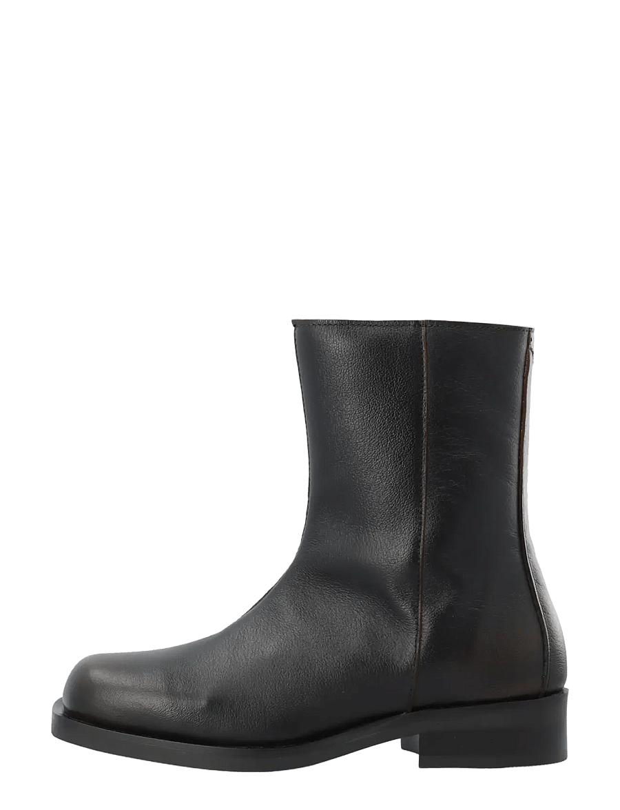 Bianco - BIABETTY Zip Boot Distressed Leather - brown - 1