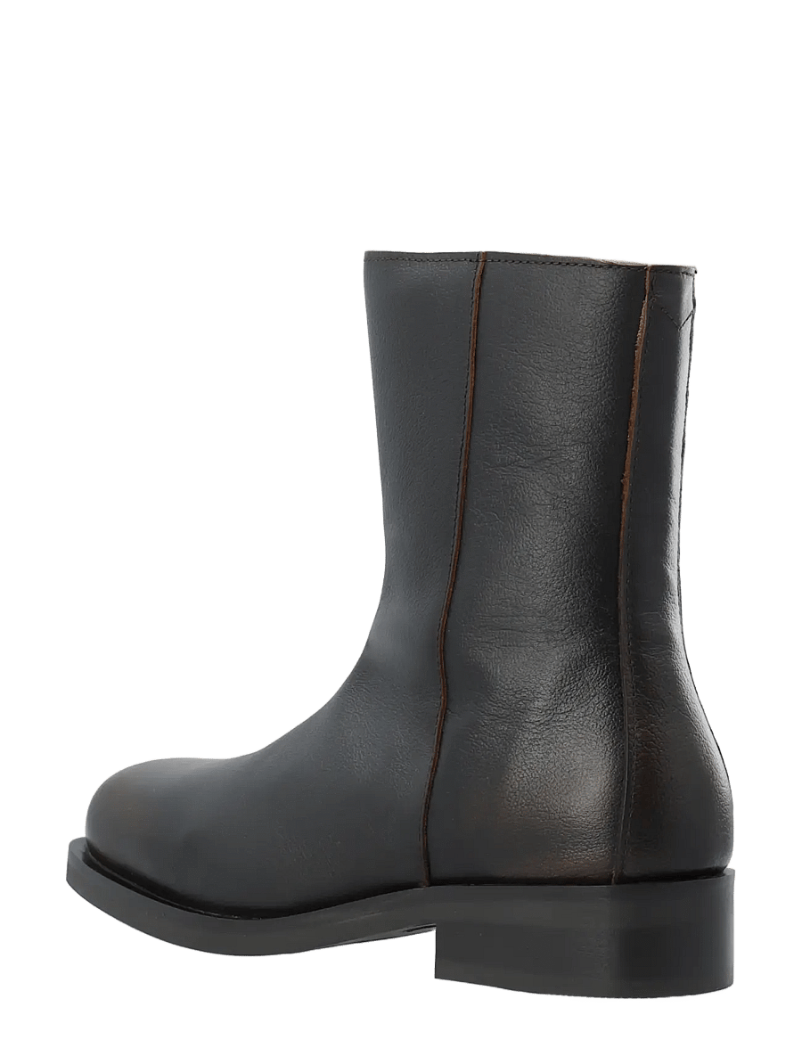 Bianco - BIABETTY Zip Boot Distressed Leather - brown - 2