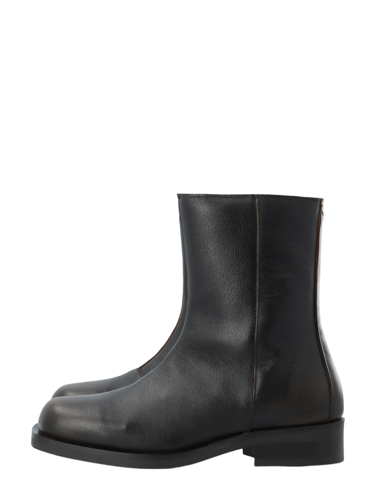 Bianco - BIABETTY Zip Boot Distressed Leather - brown - 5