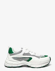 Bianco - BIAXENIA Sneaker Faux Leather - matalavartiset tennarit - white green - 1