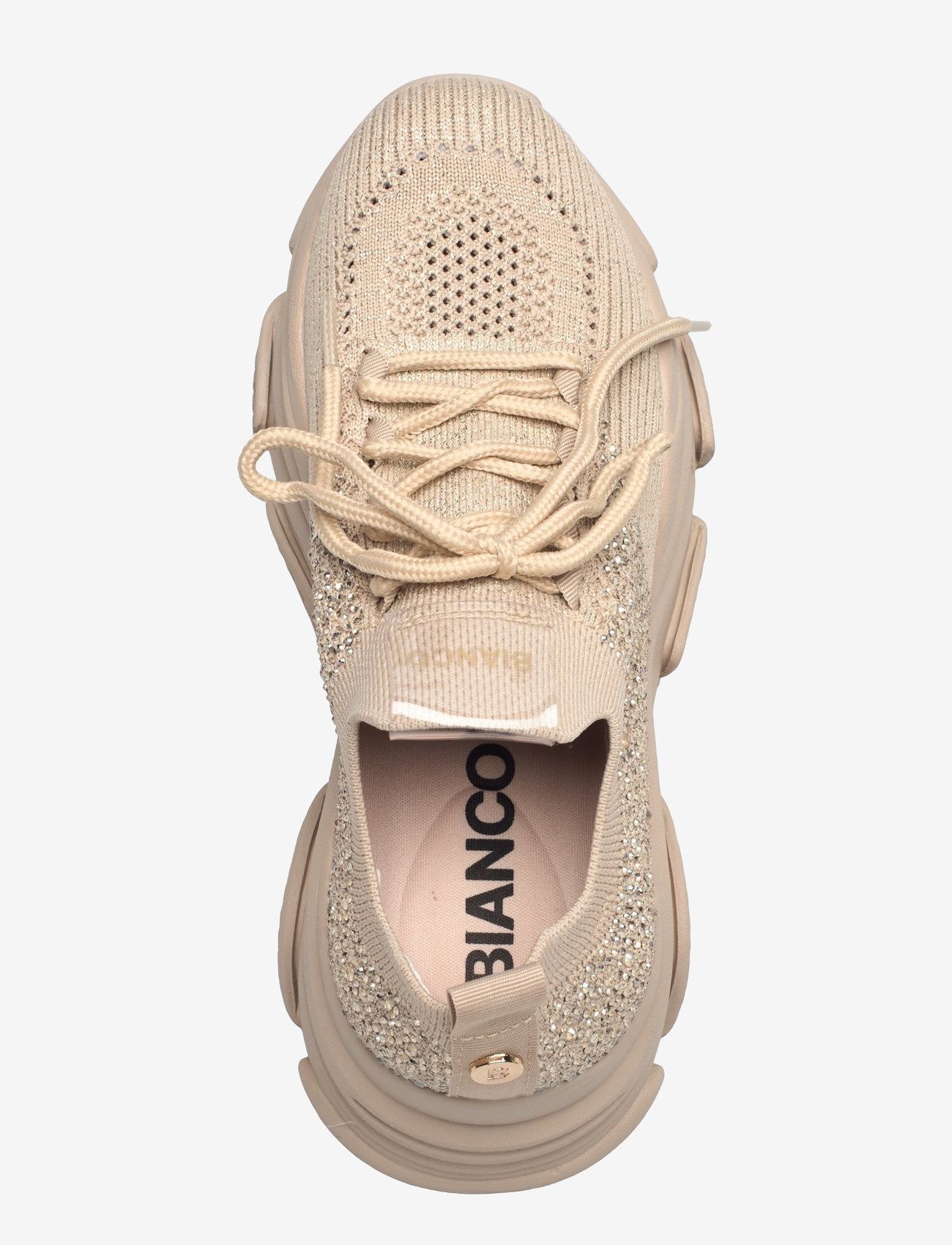 Bianco - BIAVEGAS Rhinestone Sneaker Flyknit - konfirmation - nougat - 3