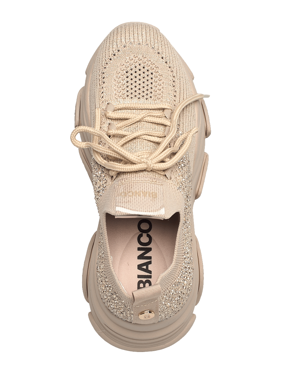 Bianco - BIAVEGAS Rhinestone Sneaker Flyknit - chunky sneaker - nougat - 3