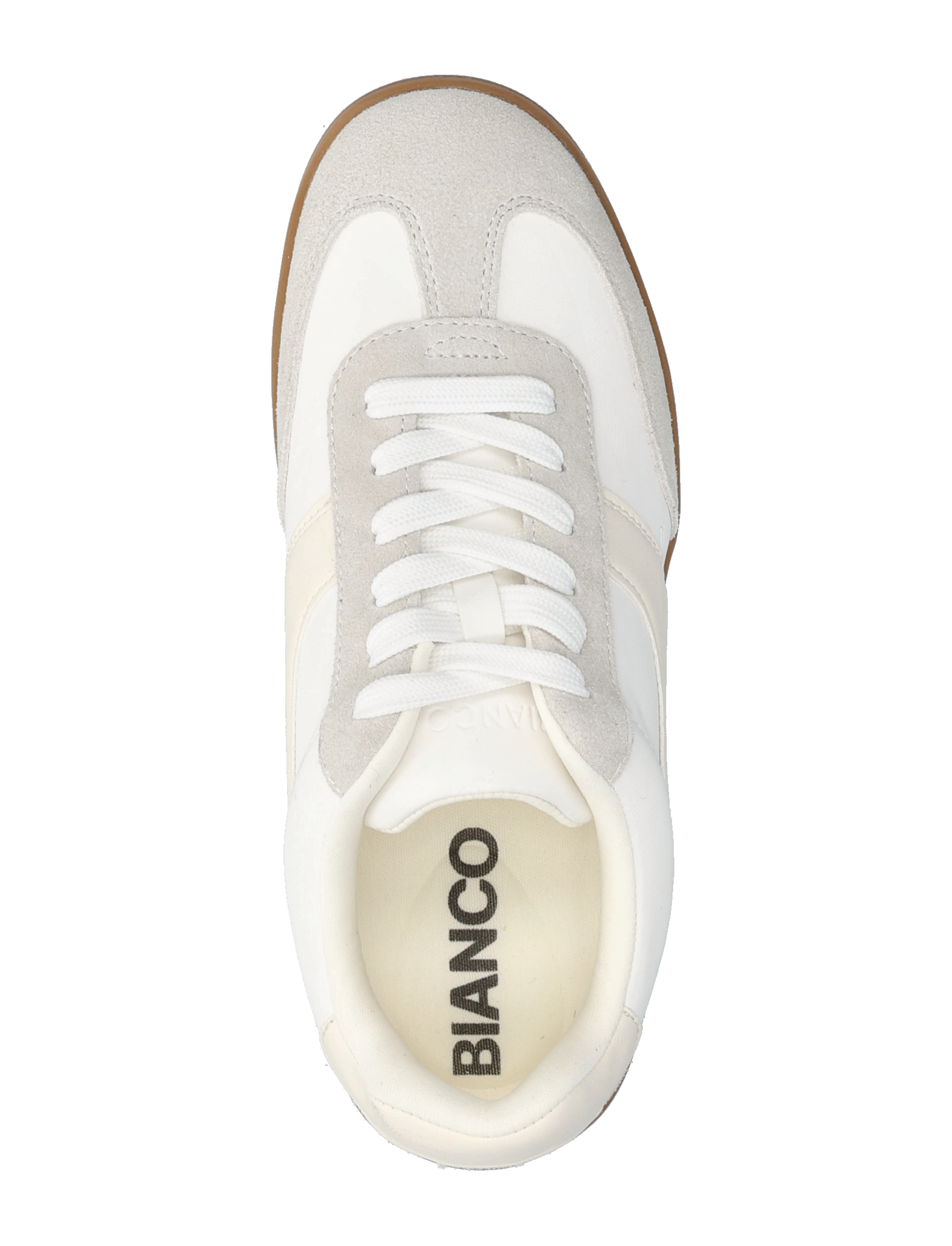 Bianco - BIABERLIN Sneaker Faux Leather & Suede - off white - 3