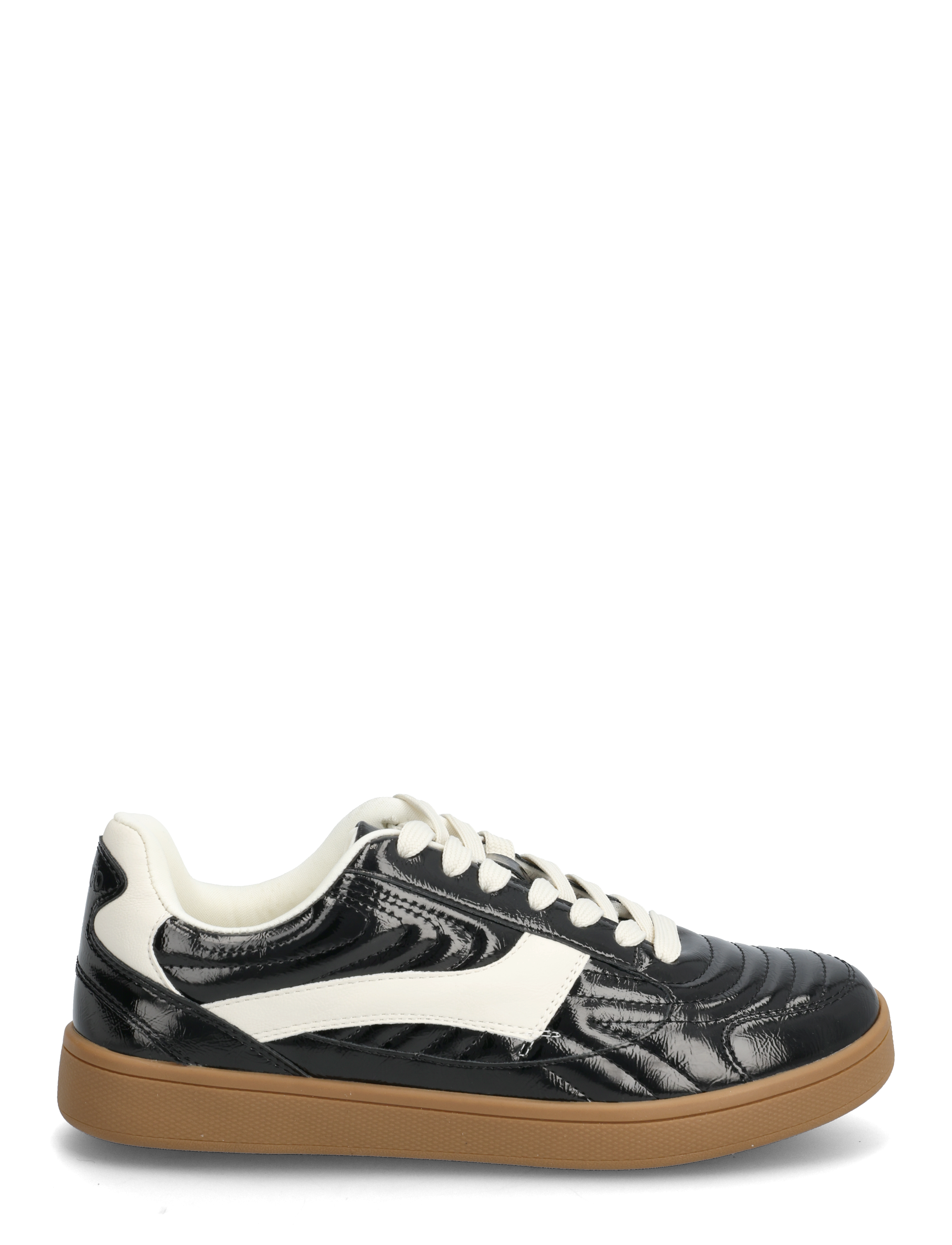 Bianco - BIABERLIN Padded Sneaker Faux Leather - lave sneakers - black/black patent - 1