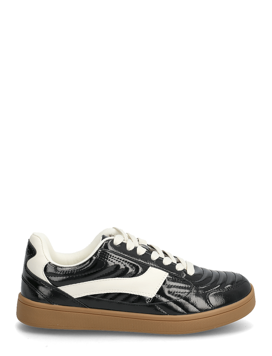 Bianco - BIABERLIN Padded Sneaker Faux Leather - låga sneakers - black/black patent - 1