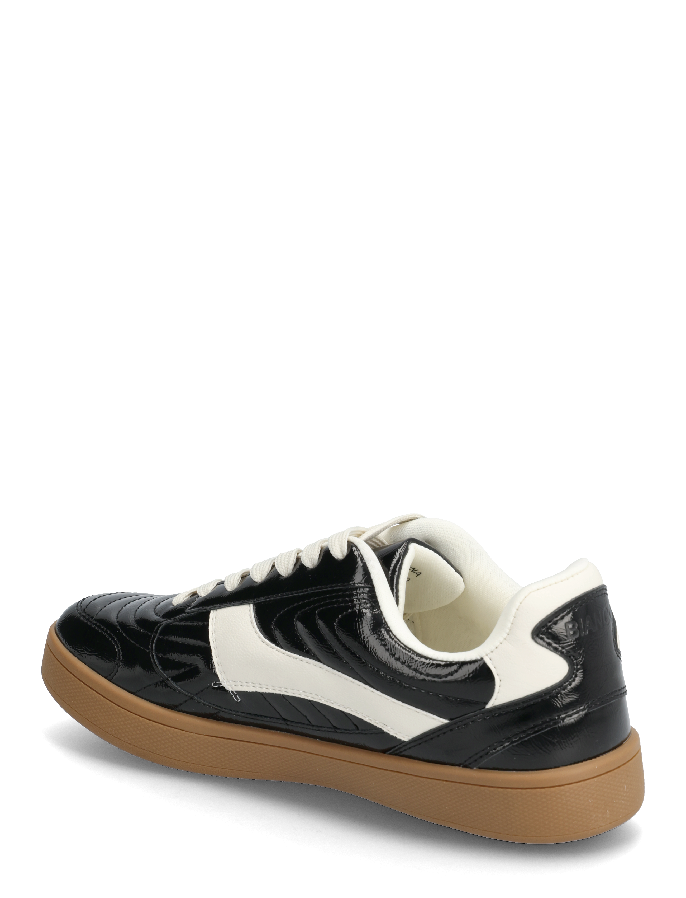 Bianco - BIABERLIN Padded Sneaker Faux Leather - lave sneakers - black/black patent - 2