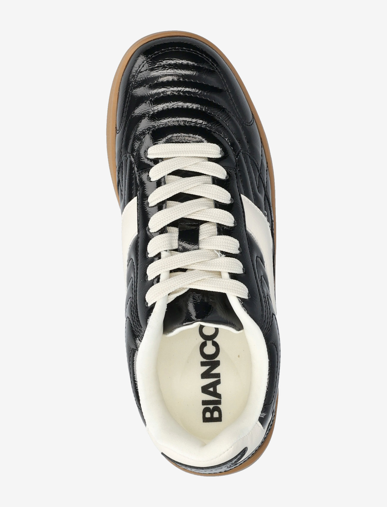 Bianco - BIABERLIN Padded Sneaker Faux Leather - madala säärega tossud - black/black patent - 3