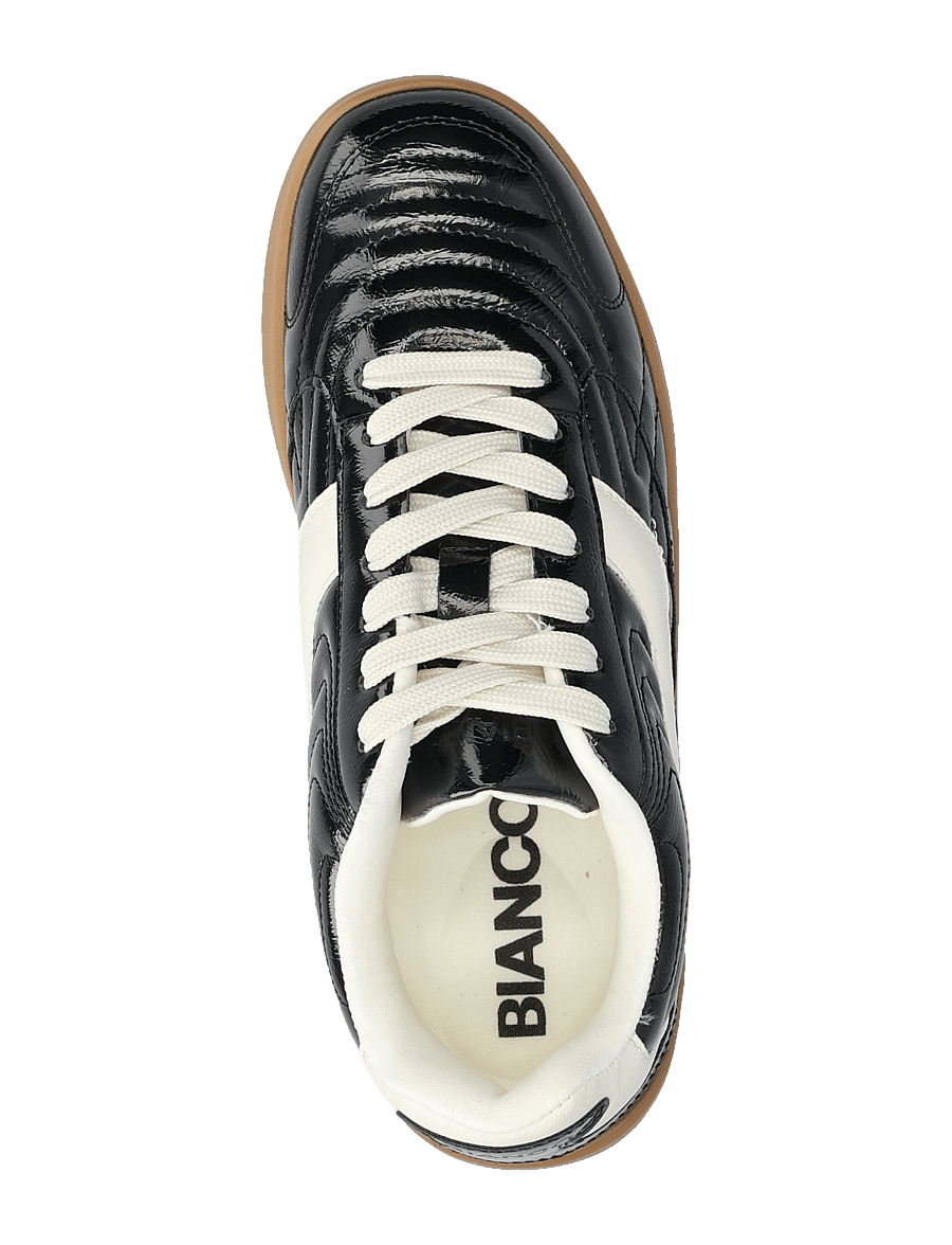 Bianco - BIABERLIN Padded Sneaker Faux Leather - låga sneakers - black/black patent - 3