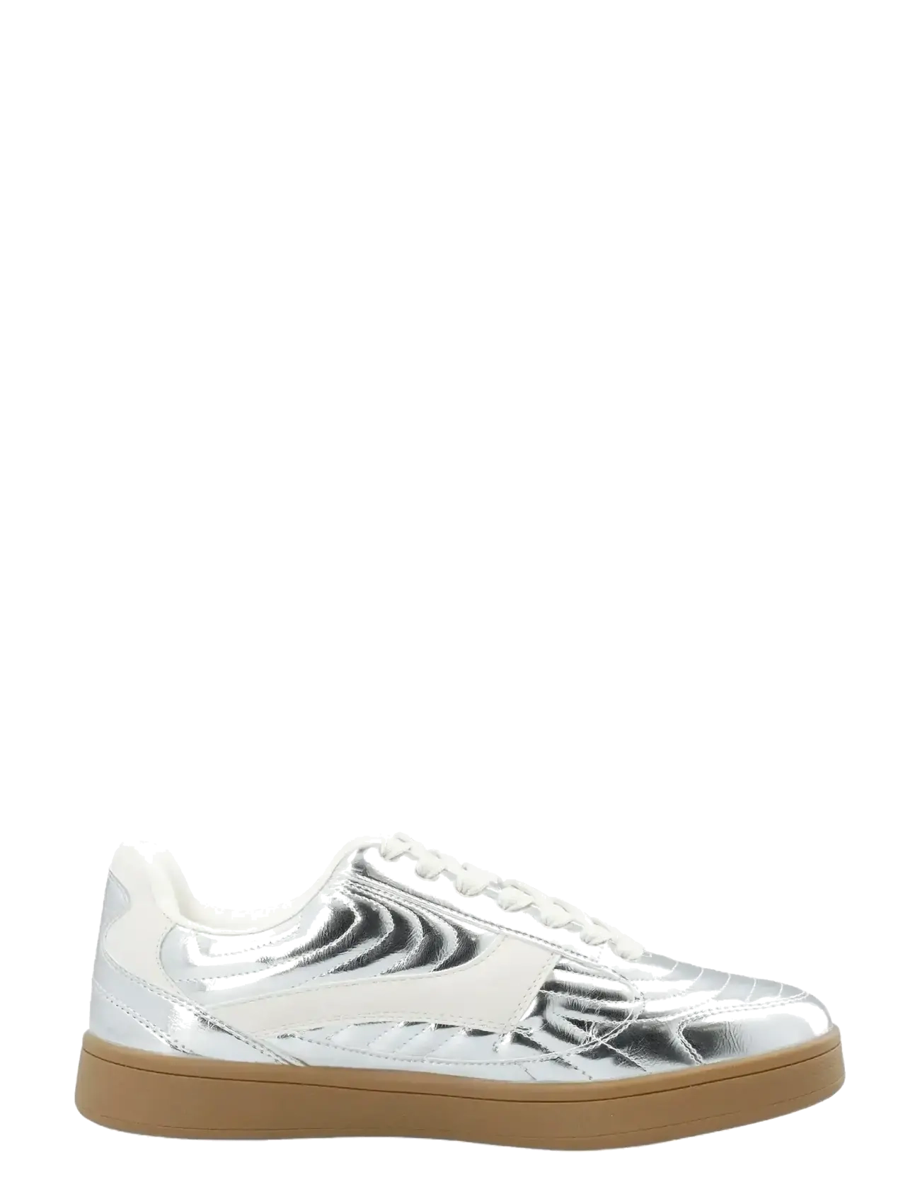 Bianco Biaberlin Padded Sneaker Faux Leather, 40, Sneakers, Silber - Low-top Frauen