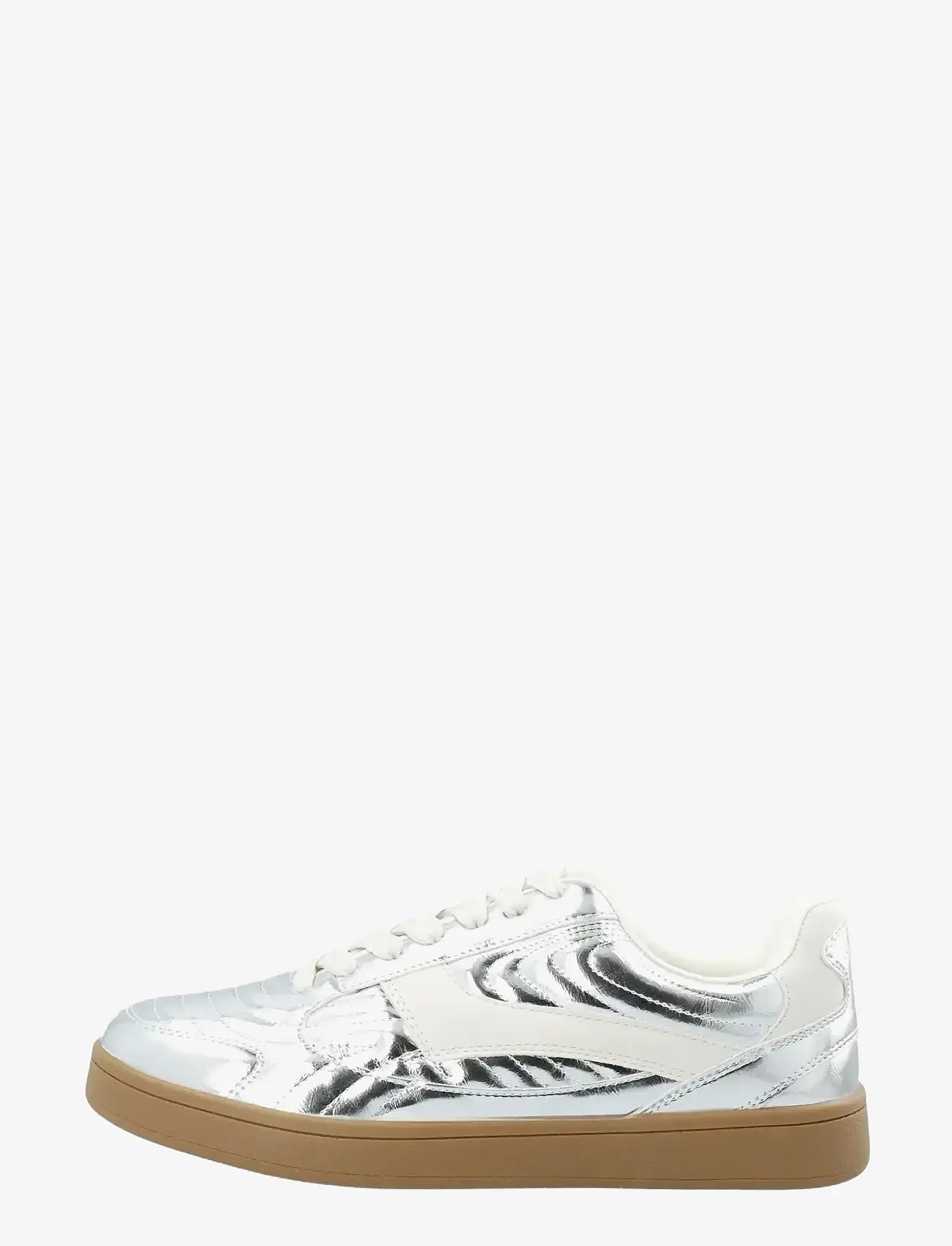 Bianco - BIABERLIN Padded Sneaker Faux Leather - låga sneakers - silver mirror - 1
