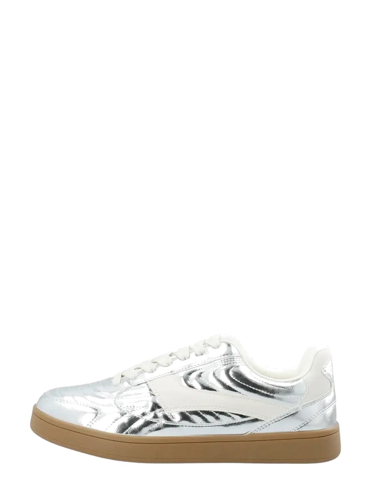 Bianco - BIABERLIN Padded Sneaker Faux Leather - ikdienas apavi ar pazeminātu augšdaļu - silver mirror - 1