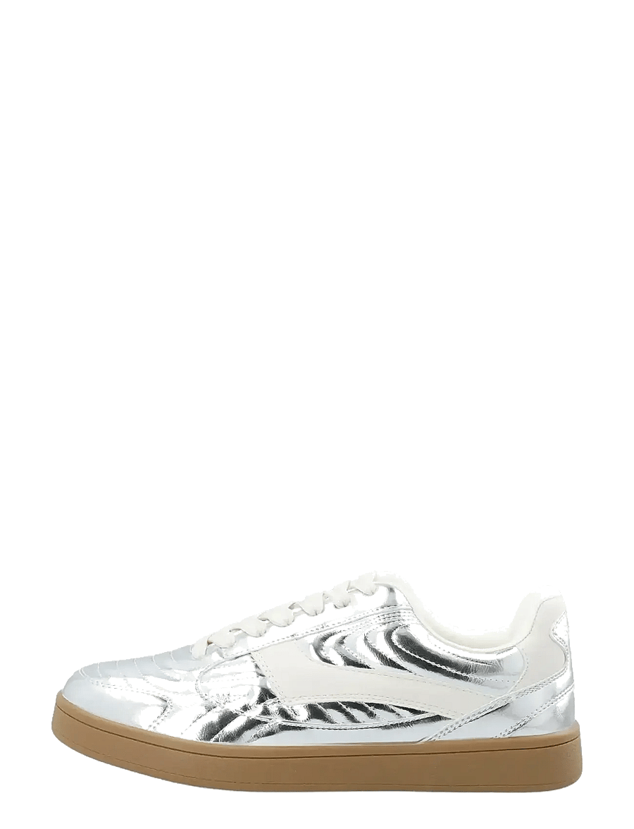 Bianco - BIABERLIN Padded Sneaker Faux Leather - låga sneakers - silver mirror - 1