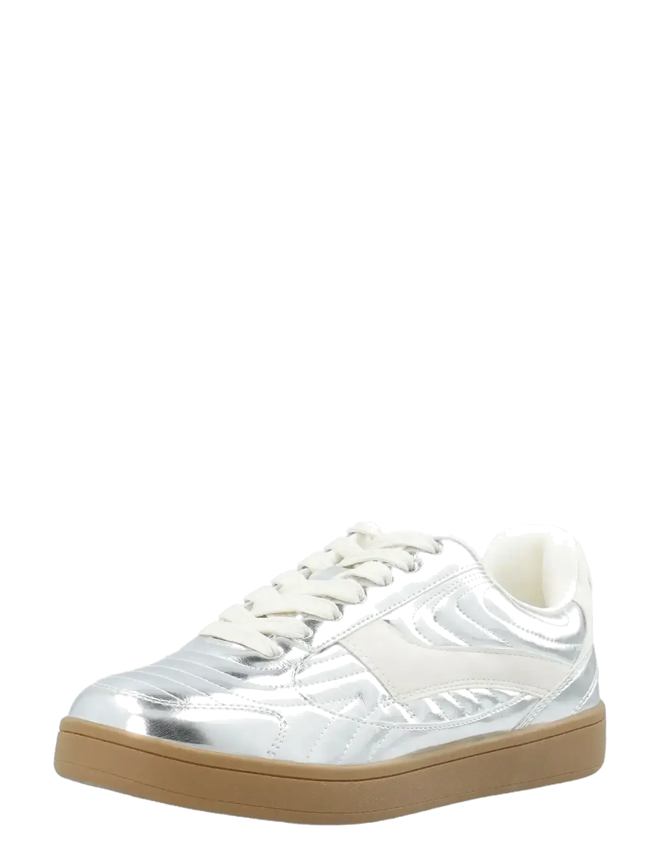 Bianco - BIABERLIN Padded Sneaker Faux Leather - ikdienas apavi ar pazeminātu augšdaļu - silver mirror - 2