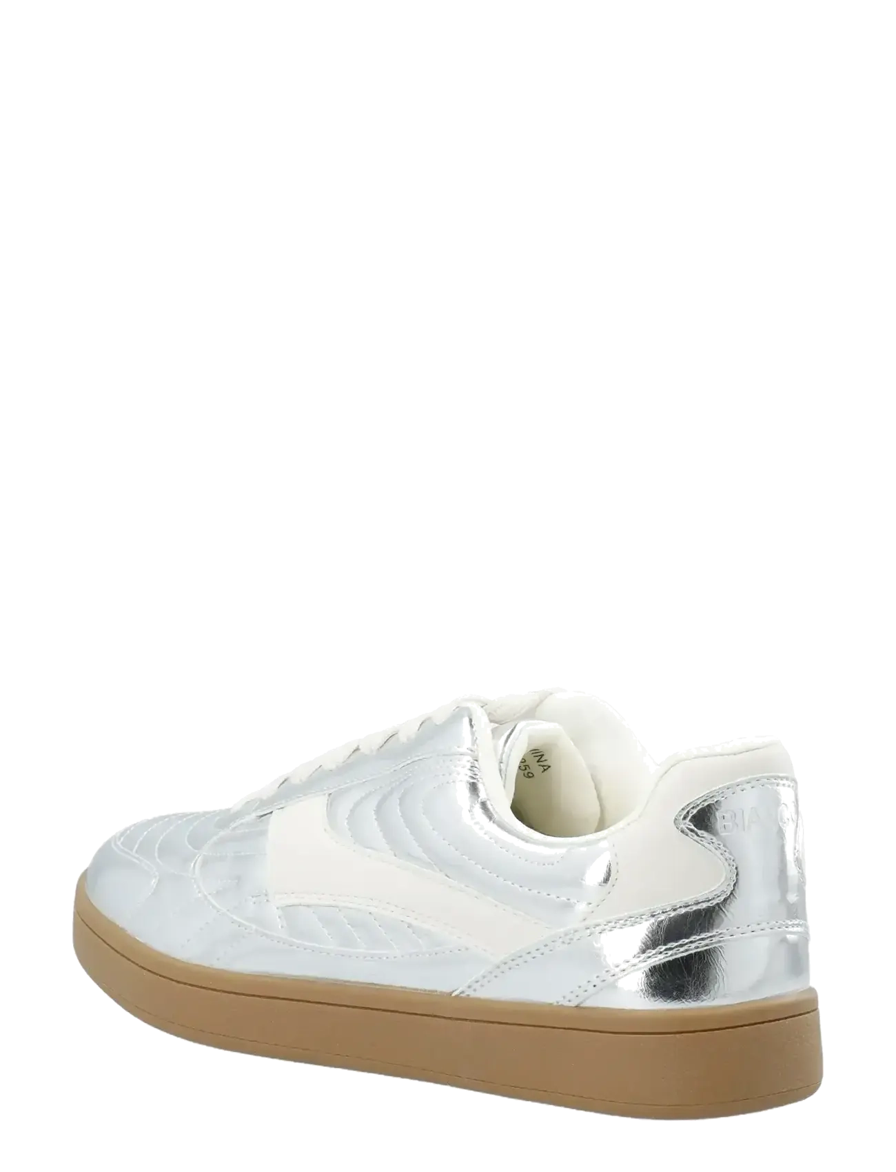 Bianco - BIABERLIN Padded Sneaker Faux Leather - ikdienas apavi ar pazeminātu augšdaļu - silver mirror - 3