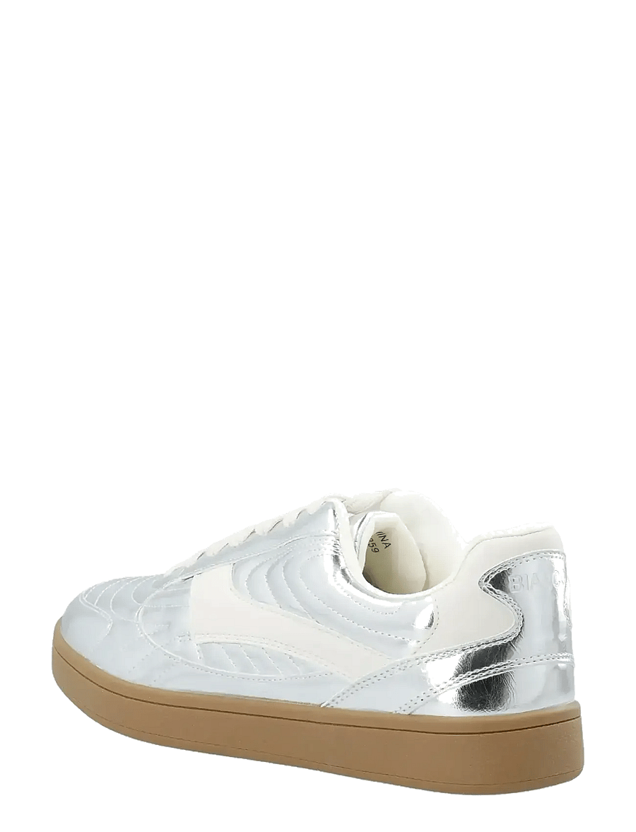 Bianco - BIABERLIN Padded Sneaker Faux Leather - låga sneakers - silver mirror - 3