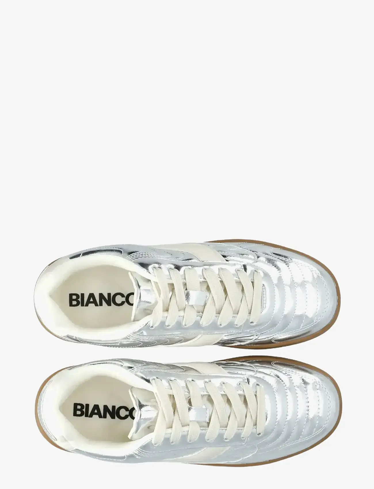 Bianco - BIABERLIN Padded Sneaker Faux Leather - låga sneakers - silver mirror - 4