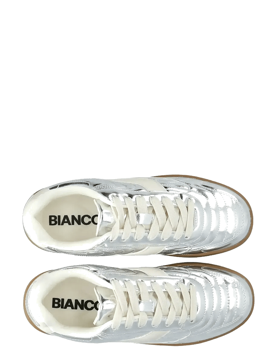 Bianco - BIABERLIN Padded Sneaker Faux Leather - låga sneakers - silver mirror - 4