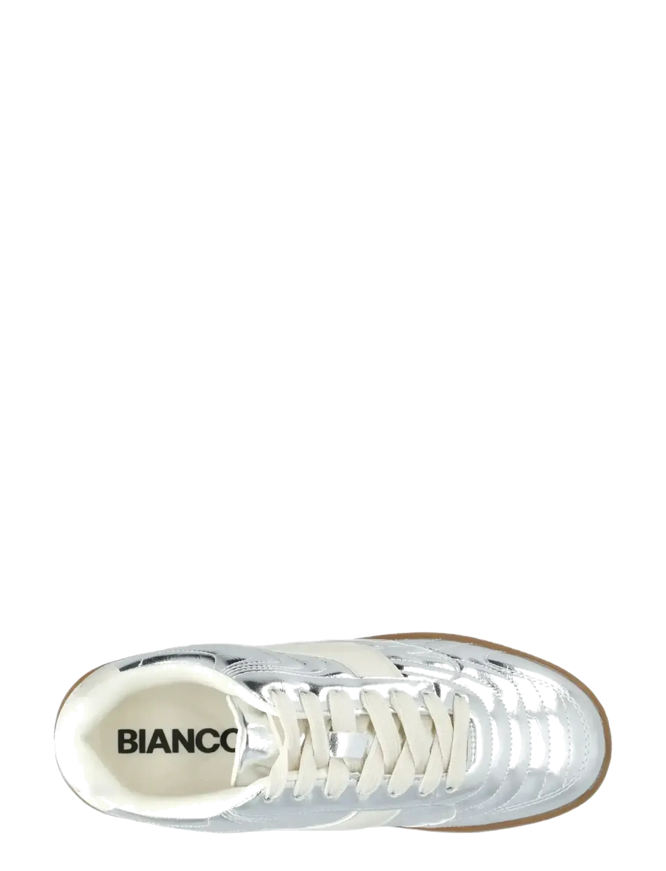 Bianco - BIABERLIN Padded Sneaker Faux Leather - ikdienas apavi ar pazeminātu augšdaļu - silver mirror - 5
