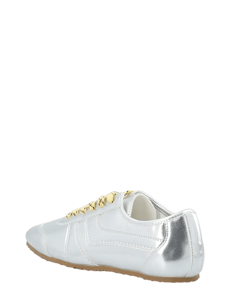 Bianco - BIAFREDE Sneaker Faux Leather - madala säärega tossud - metallic silver - 2