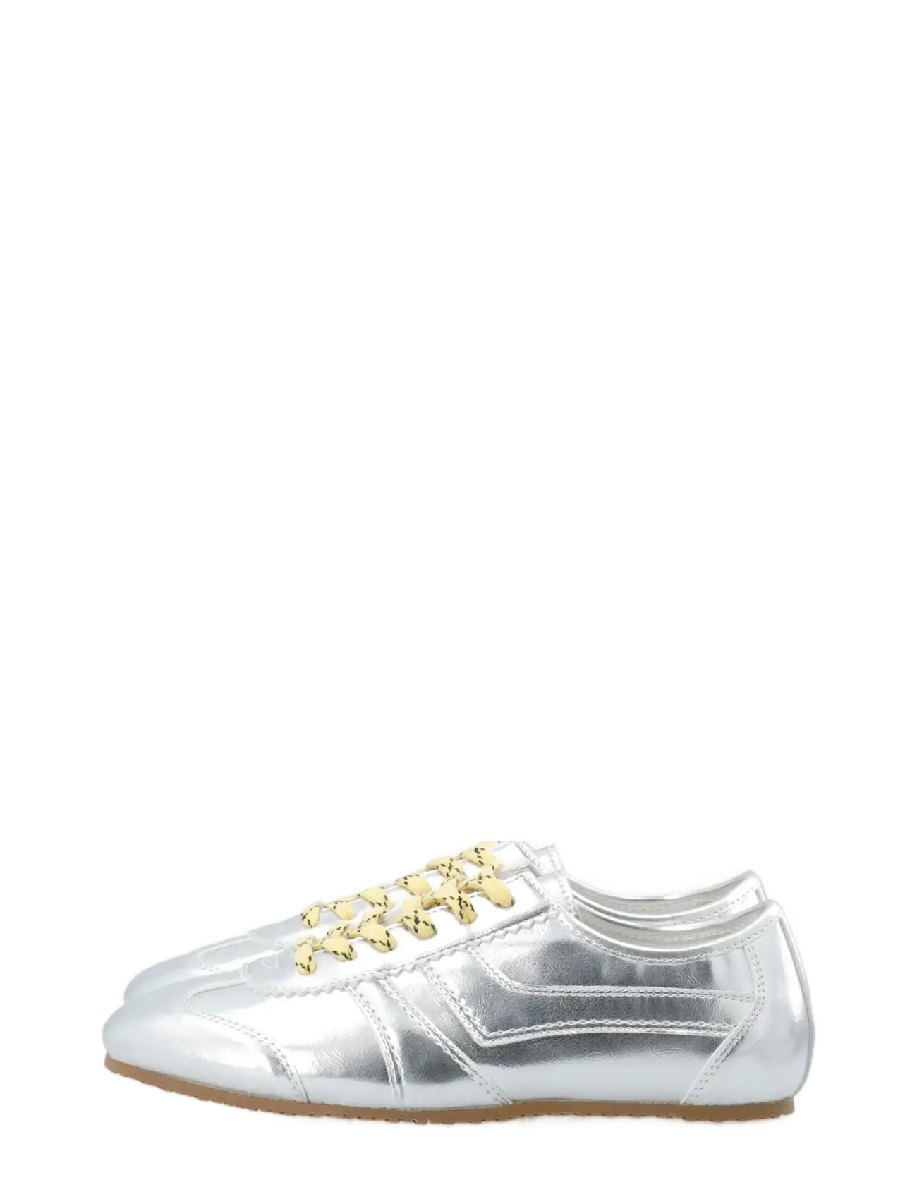 Bianco - BIAFREDE Sneaker Faux Leather - matalavartiset tennarit - metallic silver - 4