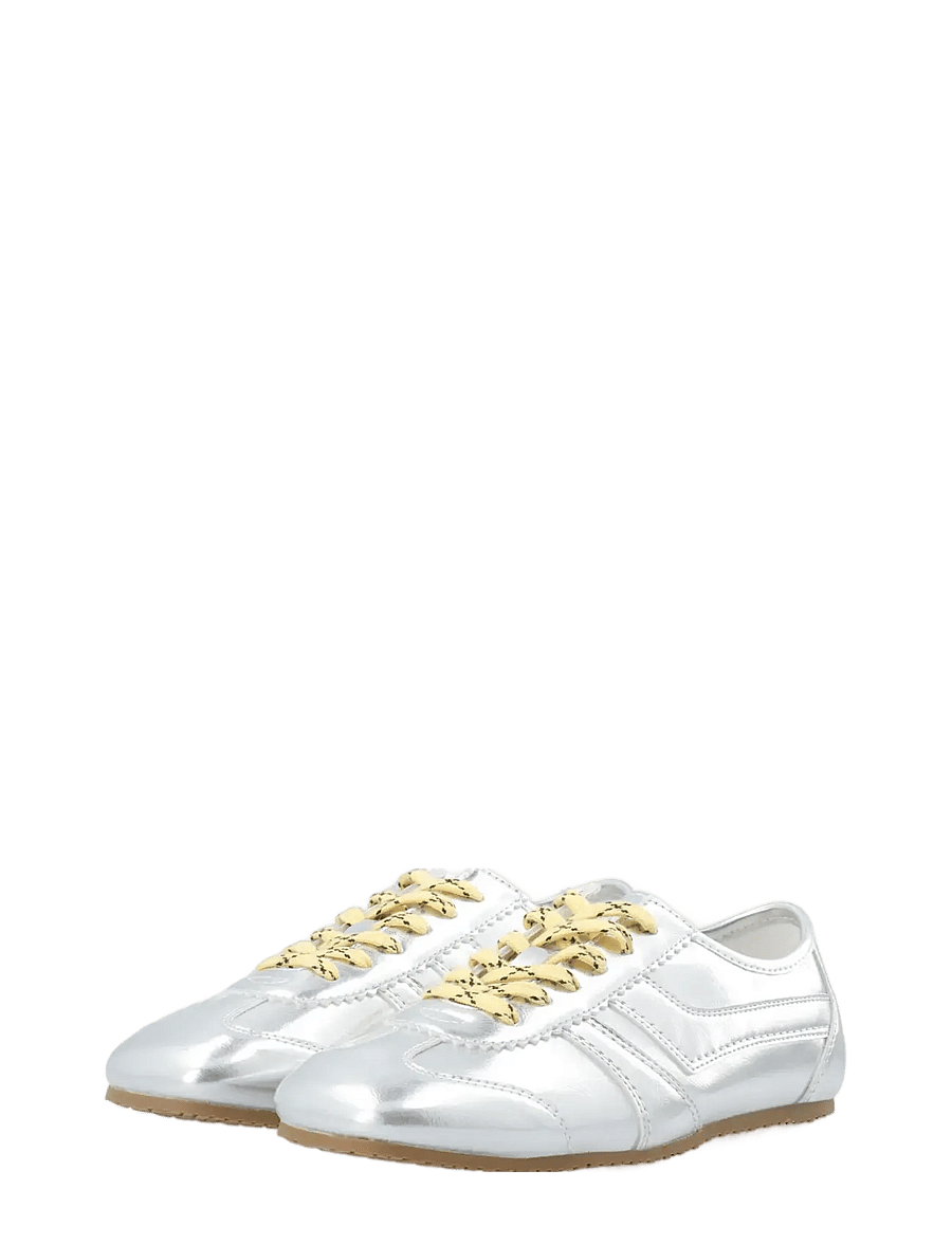 Bianco - BIAFREDE Sneaker Faux Leather - madala säärega tossud - metallic silver - 5