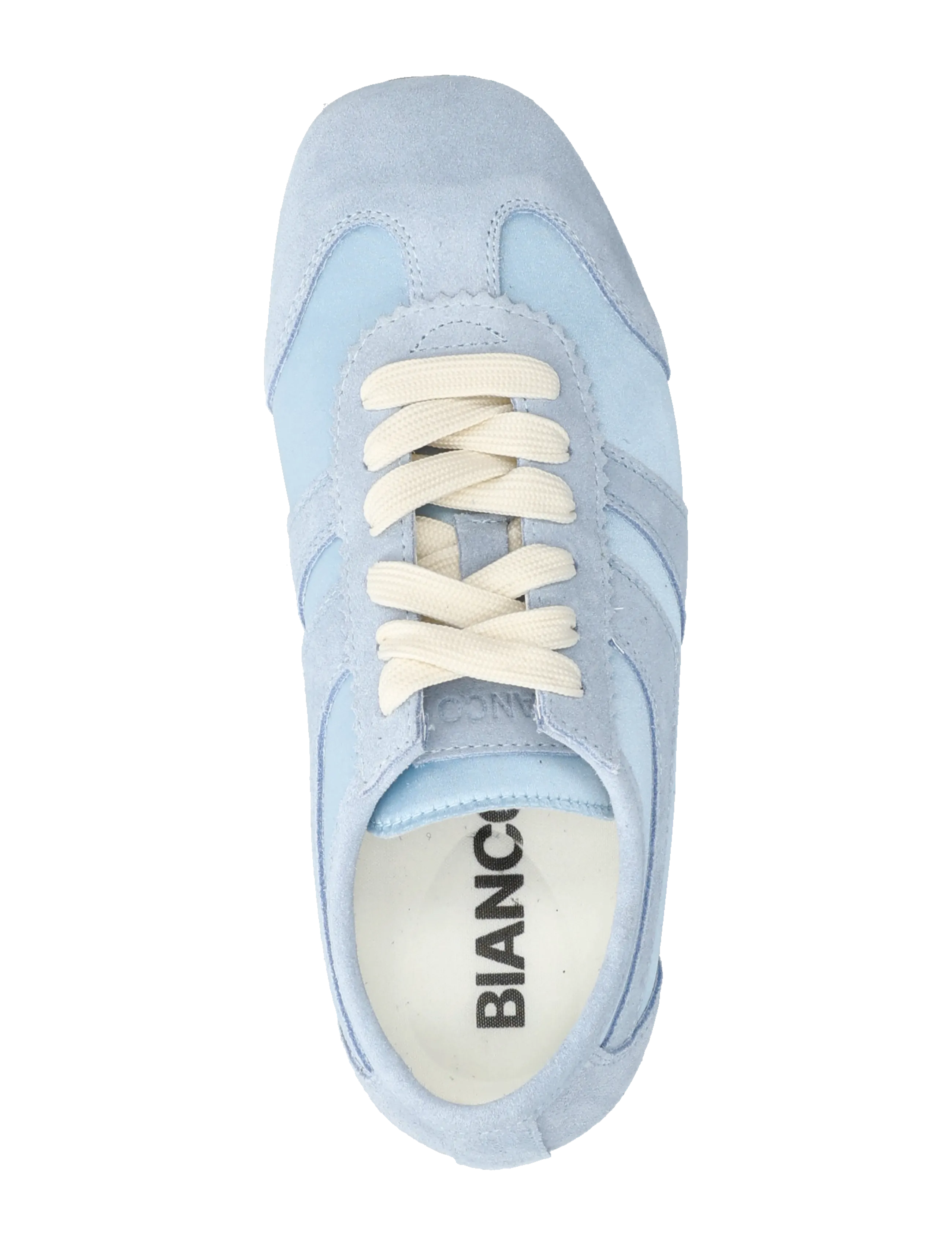 Bianco - BIAFREDE Sneaker Satin & Suede - låga sneakers - sky blue - 3