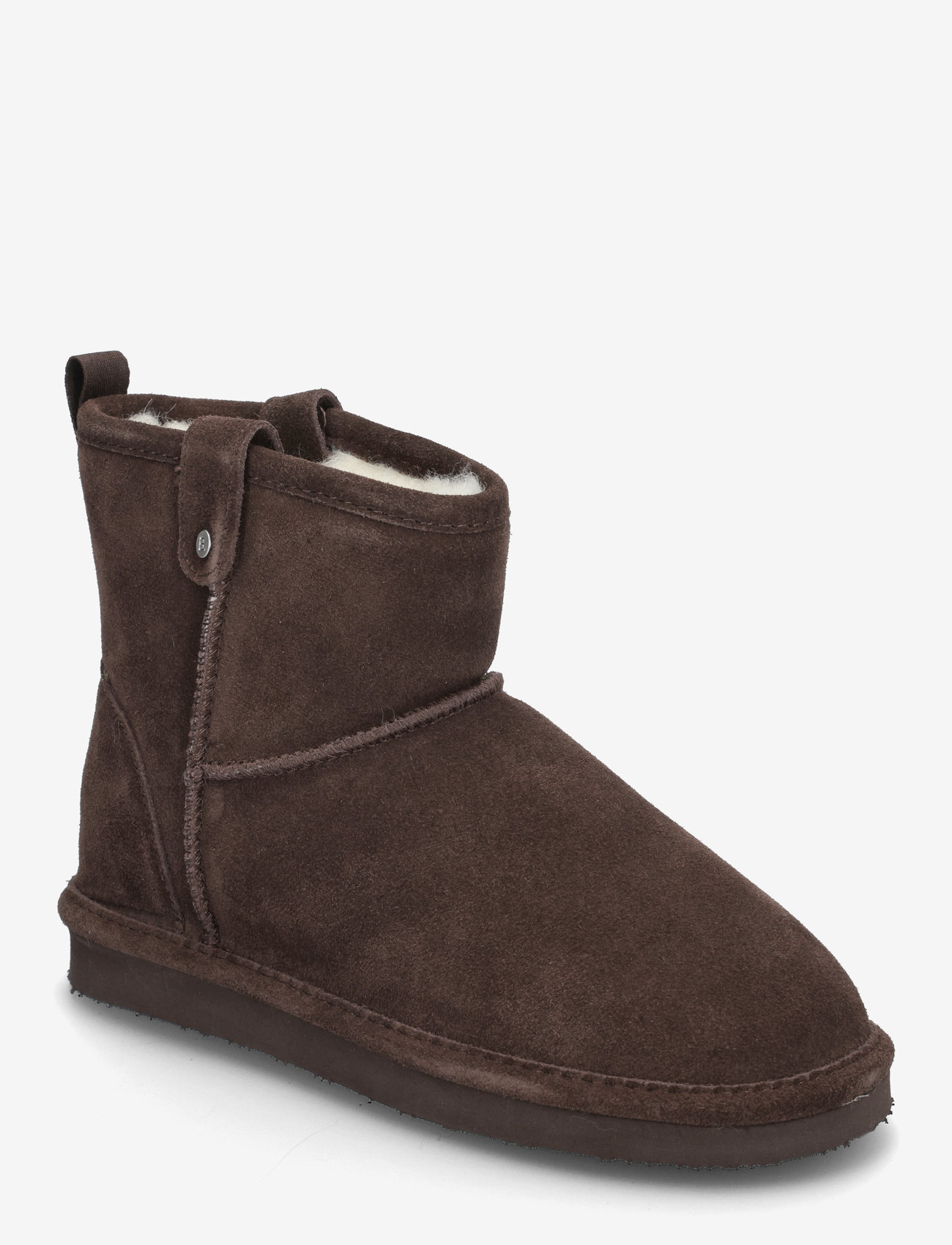 Bianco - BIASNOW Short Boot Suede - naised - dark brown - 0