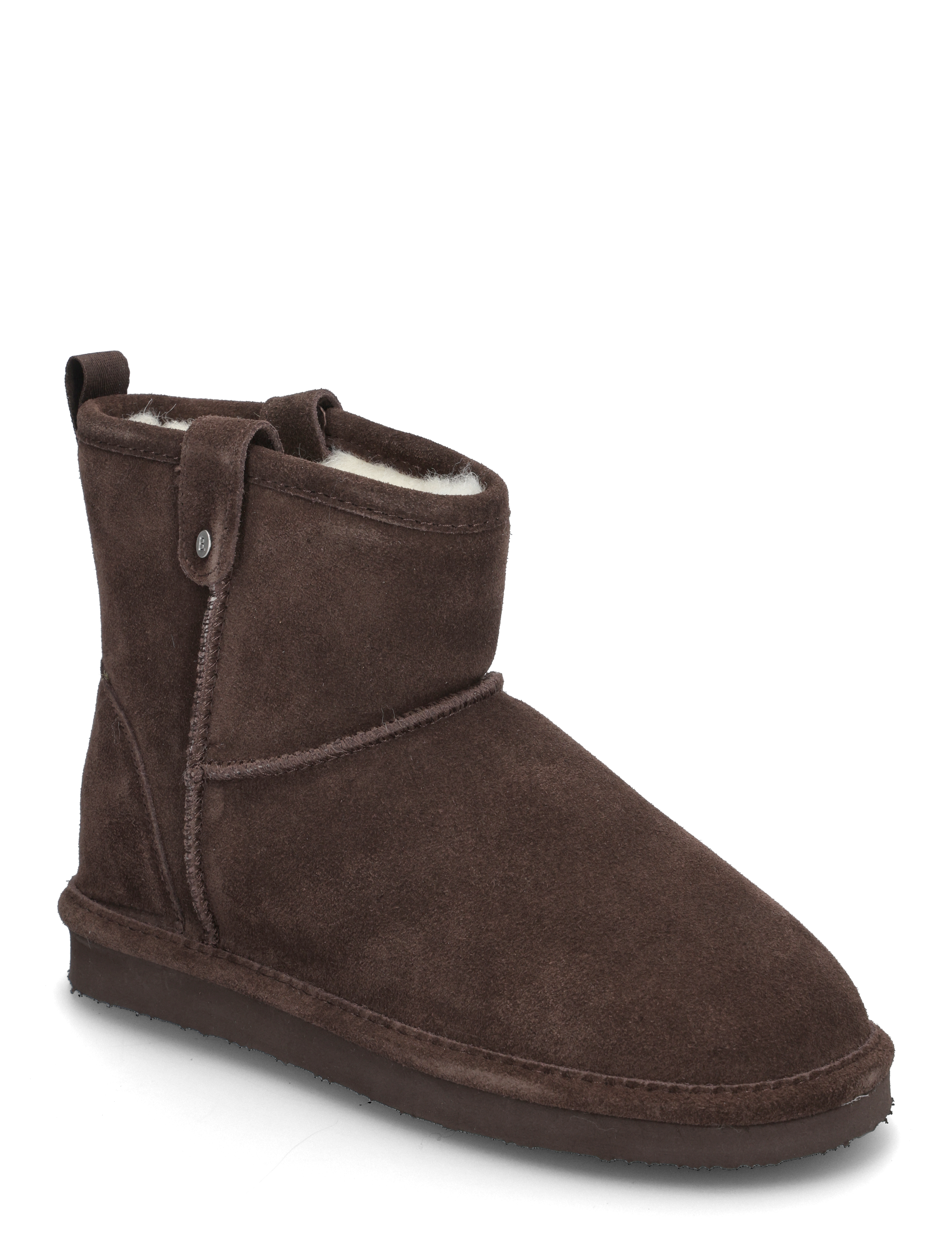 Bianco BIASNOW Short Boot Suede - Transitional Layering - DARK BROWN / brown